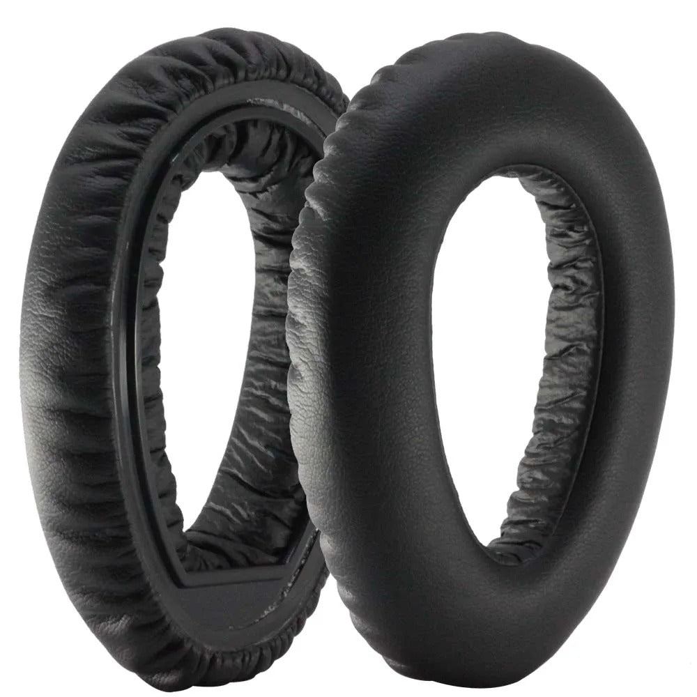 Coussinets De Rechange Pour Casque Sennheiser PXC 550, PXC 550-II, MB 660 - Mousse Mémoire De Forme Et Cuir Protéiné, Noir