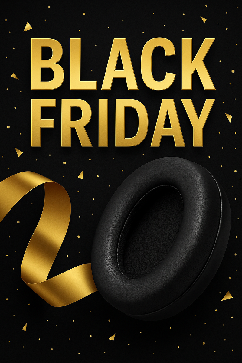 mousse de casque audio black friday sur coussinet-casque